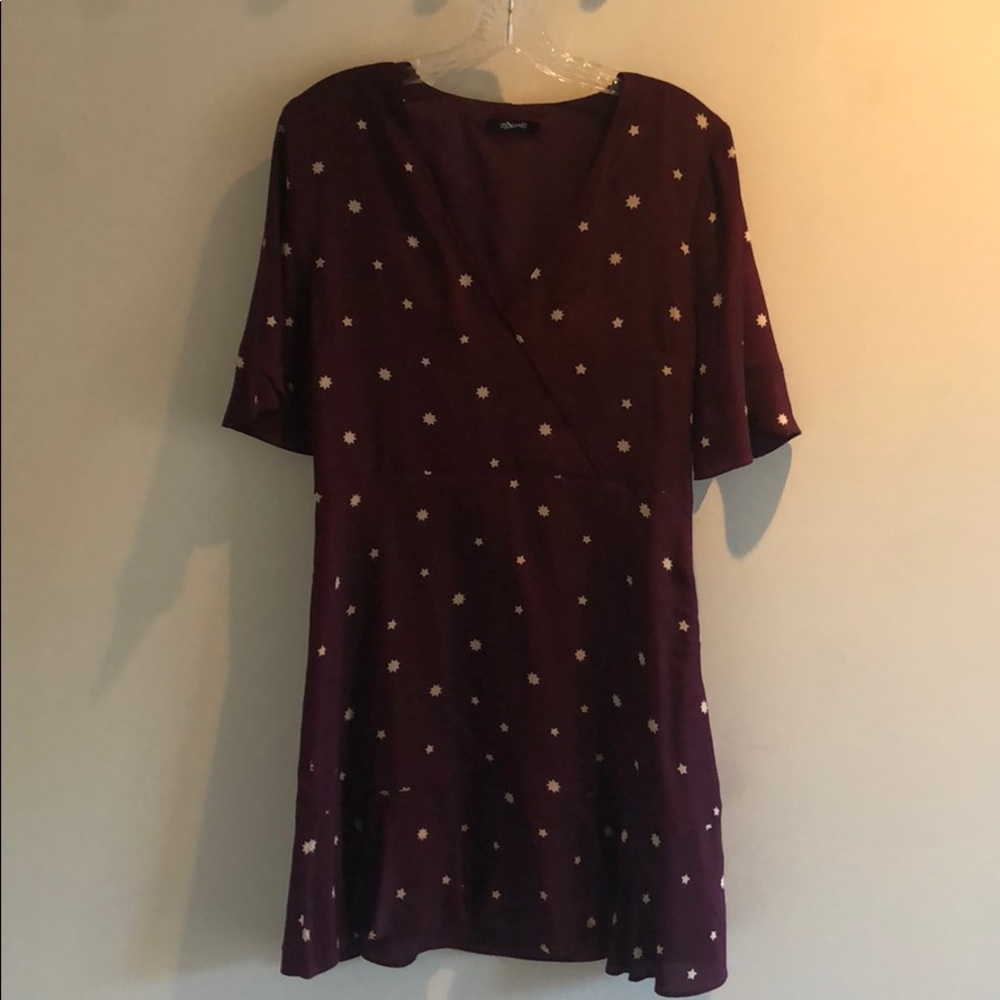 Purple fit and flare dress